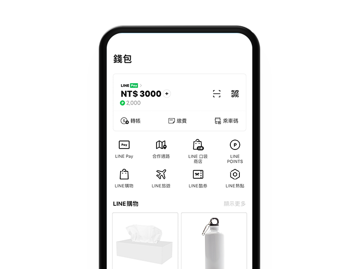 LINE 钱包与支付画面